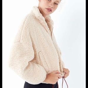 UO Willow Fuzzy Drawstring Jacket